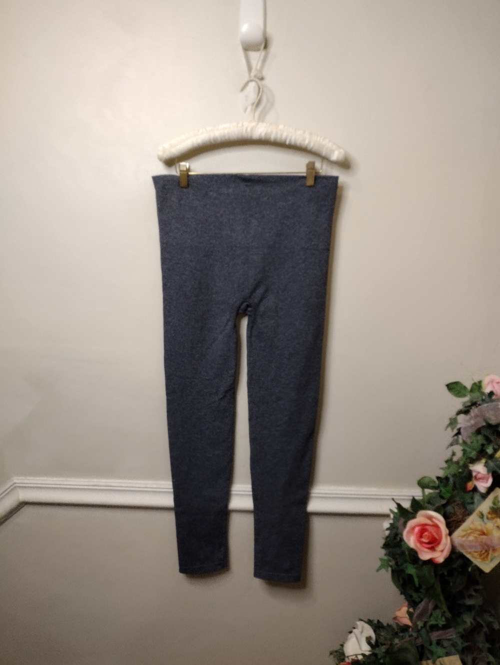 Spanx Full Length High-Rise Heathered Charcoal Leggings - Picture 2 of 7
